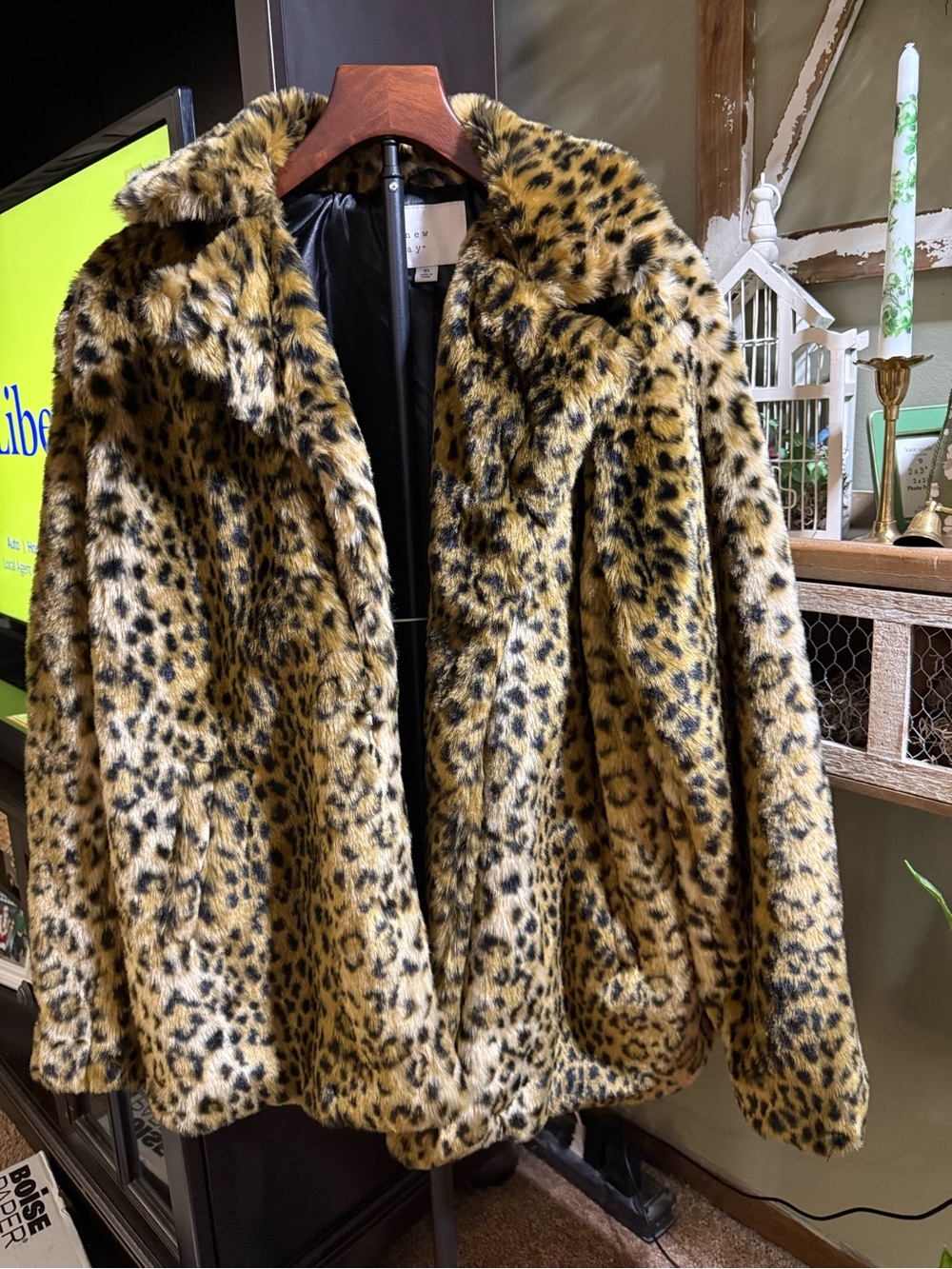 Animal print coat